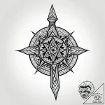 Wand wrapped in thorned vines, artistic tatto… – style Jagger Old – tattoo sketch (11.11.2025 17:03)