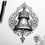 Bell, artistic tattoo sketch, ornamental tatt… – style Jaeger Simple – tattoo sketch (11.11.2025 17:09)