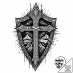 Aurora borealis spilling from a crack in a vi… – style Jaeger Mini – tattoo sketch (11.11.2025 17:13)