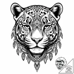 Tattoo sketch, jaguar with tribal necklace, d… – style Jaeger Mini – tattoo sketch (11.11.2025 17:25)