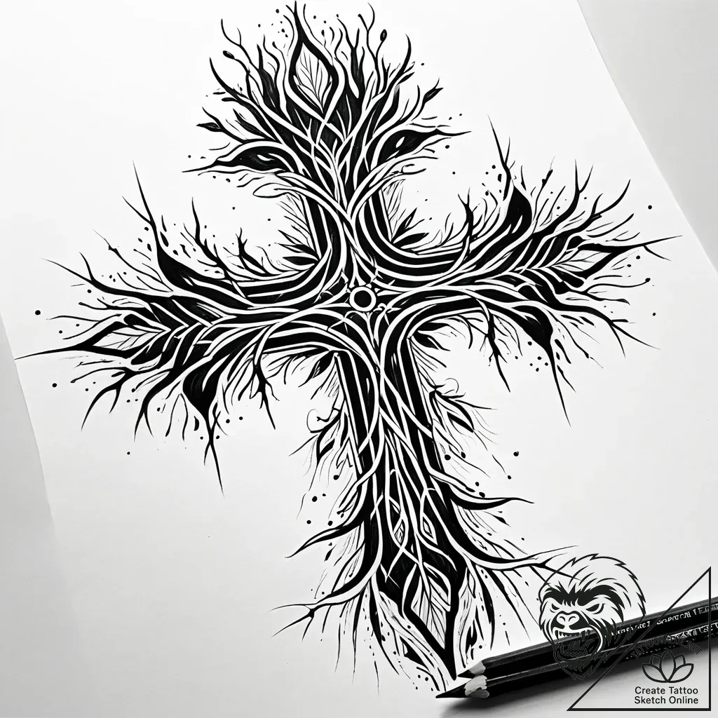 Dendritic patterns of a river delta, glowing... - style Jaeger Simple - tattoo sketch (11.11.2025 17:43)