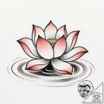 Tattoo sketch, soft lotus blossom surrounded… – style Flux Inscriptions – tattoo sketch (11.11.2025 18:28)