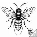 Wasp, tattoo flash sheet design, unique desig… – style Jaeger Mini – tattoo sketch (11.11.2025 18:34)