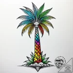 Palm tree, tattoo drawing outline, profession… – style Jagger Old – tattoo sketch (11.11.2025 18:36)