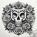 Companion cube (from portal), tattoo line art… – style Jaeger Simple – tattoo sketch (11.11.2025 19:06)