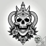 Nether serpent crowned in starlight, ink illu… – style Jagger Old – tattoo sketch (11.11.2025 19:13)