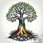 Tat tattoo sketch, thick oak roots breaking t… – style Jagger Old – tattoo sketch (11.11.2025 19:24)