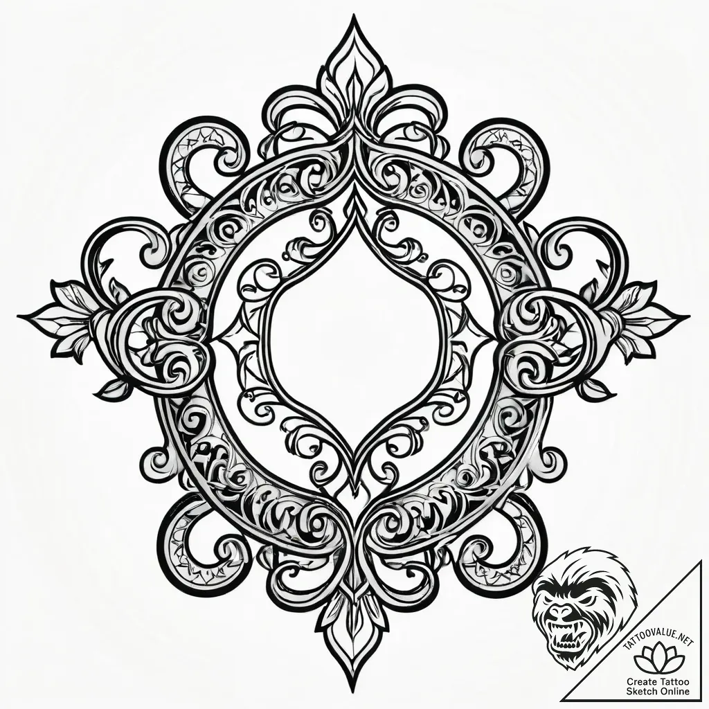 Locked mirror devouring reflection, tattoo sk... - style Jagger Old - tattoo sketch (11.11.2025 19:37)