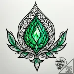 Kryptonite crystal, glowing green, concept ar… – style Jagger Old – tattoo sketch (11.11.2025 19:49)