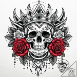 Onyx blade crowned with bone, tattoo sketch d… – style Jaeger Mini – tattoo sketch (11.11.2025 20:46)