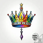 Crown, artistic tattoo sketch, moderately det… – style Jagger Old – tattoo sketch (11.11.2025 20:48)