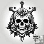 Gear shifter from a manual transmission, with… – style Jagger Old – tattoo sketch (11.11.2025 21:00)