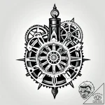 Artificer’s hand assembling a complex, clockw… – style Jagger Old – tattoo sketch (11.11.2025 21:25)
