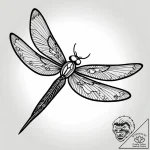 Dragonfly with intricate, filigree metal wing… – style Jagger Old – tattoo sketch (11.11.2025 21:37)