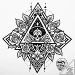 Triforce symbol from zelda, tattoo drawing ou… – style Jaeger Mini – tattoo sketch (11.11.2025 21:58)
