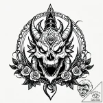 Dragon spire wrapped in chains, tattoo flash… – style Jagger Old – tattoo sketch (11.11.2025 22:13)