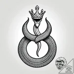 Hollow serpent crowned in bone, tattoo sketch… – style Jagger Old – tattoo sketch (11.11.2025 22:24)