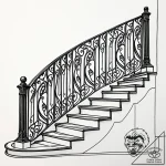 An art nouveau staircase with intricate wroug… – style Jaeger Simple – tattoo sketch (11.11.2025 22:31)