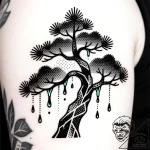 Pine sap dripping from spectral tree, concept… – style Flux Inscriptions – tattoo sketch (11.11.2025 23:04)