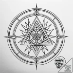 Graven sigil spinning through mist, artistic… – style Jaeger Simple – tattoo sketch (11.11.2025 23:07)