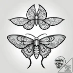 Animated moth flying through mist, tattoo fla… – style Jagger Old – tattoo sketch (11.11.2025 23:12)