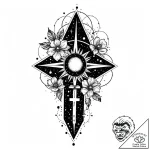 Nebula seed blooming in void, tattoo sketch d… – style Jaeger Mini – tattoo sketch (11.11.2025 23:45)