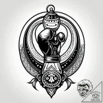 A classic boxing glove and punchbag, training… – style Jagger Old – tattoo sketch (12.11.2025 00:01)