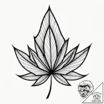 Tattoo sketch, layered maple leaves with shar… – style Jagger Old – tattoo sketch (12.11.2025 00:24)