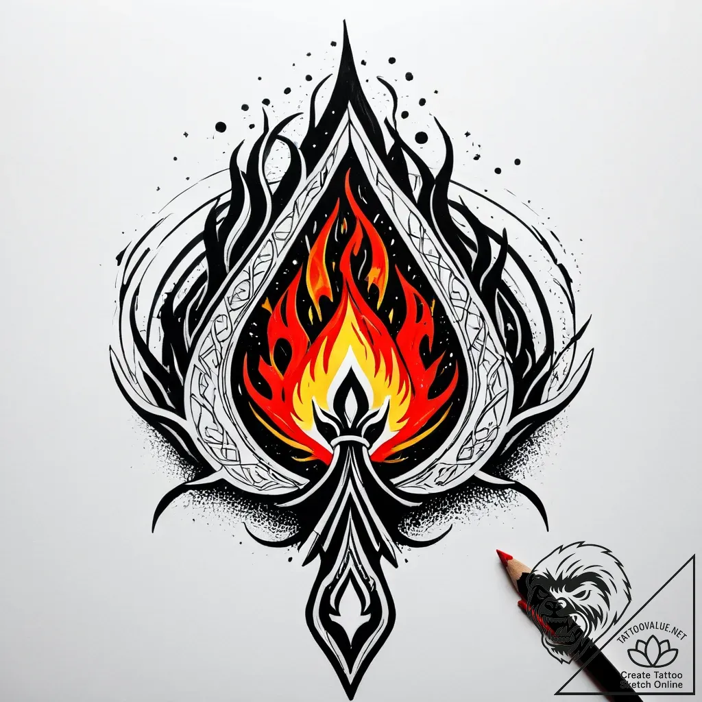 Tattoo sketch, vesemir casting signs with bla... - style Jagger Old - tattoo sketch (12.11.2025 00:45)