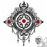 Ethereal chain holding sigil, tattoo drawing… – style Jaeger Mini – tattoo sketch (12.11.2025 01:19)