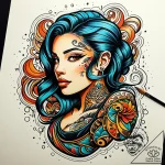 Portrait silhouette of a partner or child, ta… – style Jaeger Simple – tattoo sketch (12.11.2025 01:40)