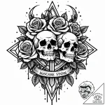 Glyph-etched blade through spectral storm, ta… – style Jaeger Mini – tattoo sketch (12.11.2025 01:43)