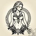 Mannequin with cracks in it, from which ivy i… – style Jagger Old – tattoo sketch (12.11.2025 02:21)