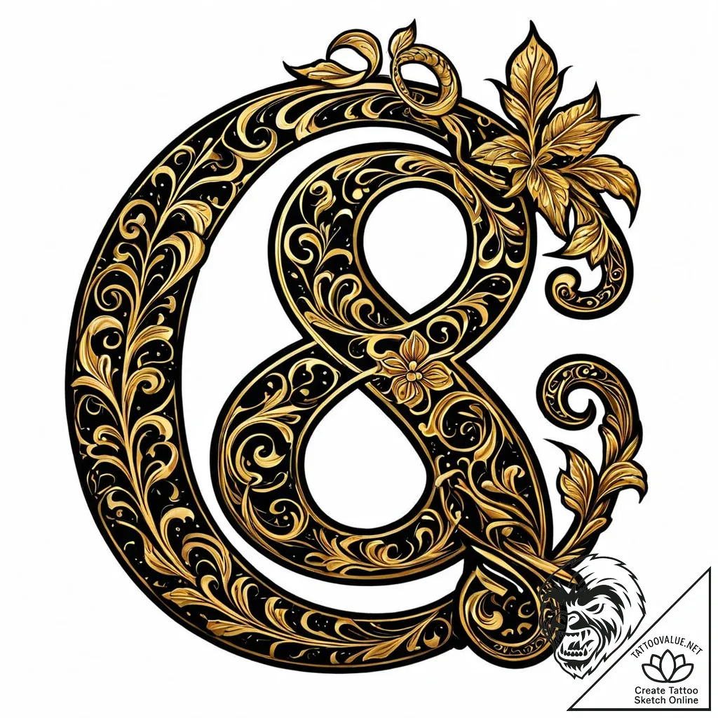 An ampersand symbol - style Jaeger Mini - tattoo sketch (12.11.2025 02:30)