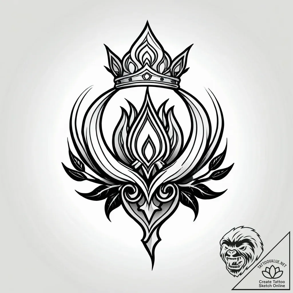 Nightfall relic crowned in roots, concept art... - style Jagger Old - tattoo sketch (12.11.2025 02:51)