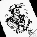 H, tattoo sketch design, black and white sket… – style Flux Inscriptions – tattoo sketch (12.11.2025 02:55)