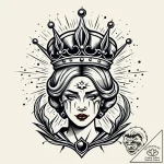 Queenр в р’в р в рір‚в р в р’в р р†р вђљрўв„ў… – style Jaeger Simple – tattoo sketch (12.11.2025 02:58)