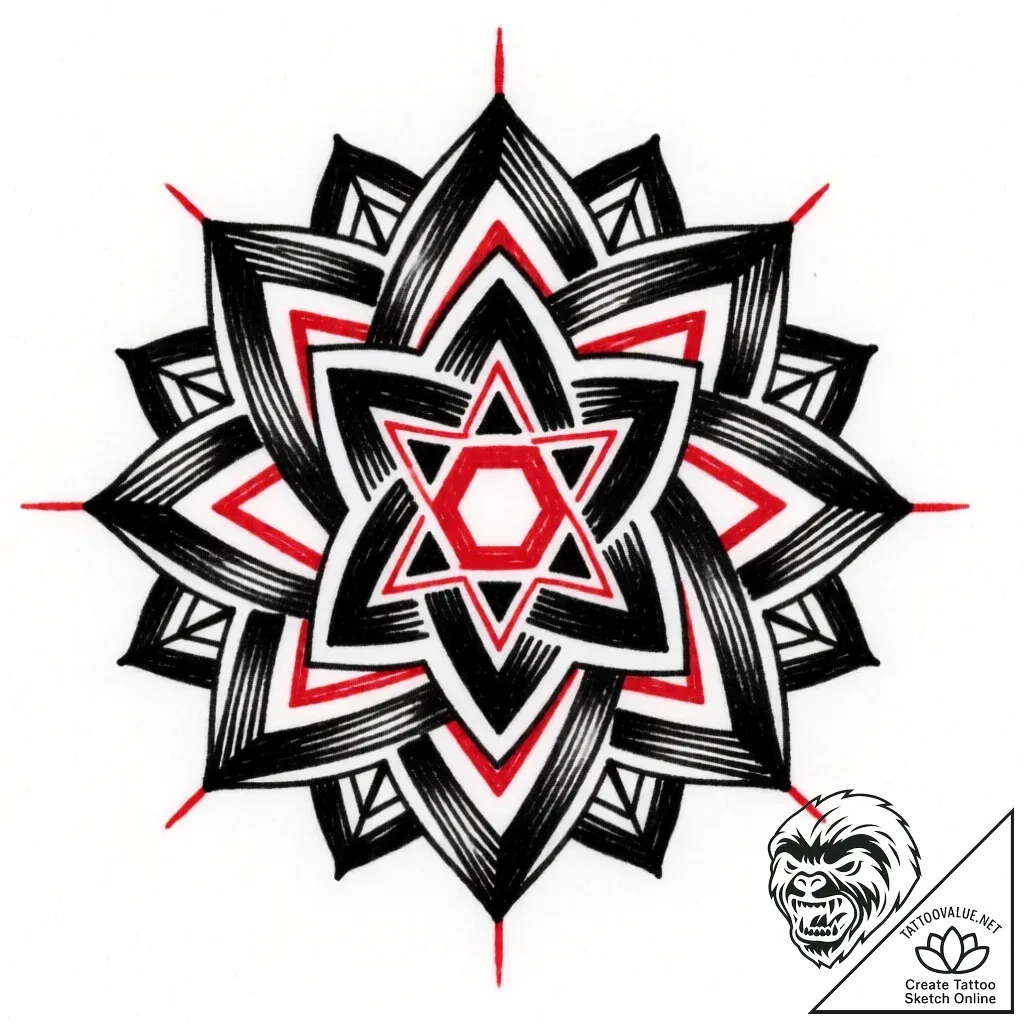 C, ink illustration for tattoo, detailed cros... - style Flux Inscriptions - tattoo sketch (12.11.2025 03:07)