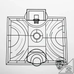 A classic basketball court lines, defined,, t… – style Jaeger Simple – tattoo sketch (12.11.2025 03:09)