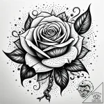 Chain-wrapped rose frozen in time, tattoo lin… – style Jaeger Simple – tattoo sketch (12.11.2025 03:21)