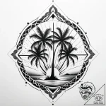 Tat tattoo sketch, palm tree fronds silhouett… – style Jaeger Mini – tattoo sketch (12.11.2025 04:12)