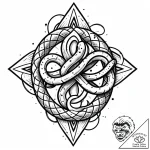Atomic serpent around nuclear core, tattoo dr… – style Jaeger Mini – tattoo sketch (12.11.2025 04:36)