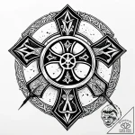 Quarantine zone’s biohazard symbol, rusted an… – style Jaeger Simple – tattoo sketch (12.11.2025 04:45)