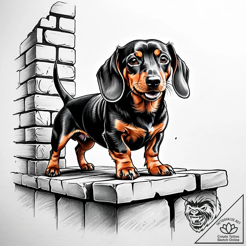 Eskizto, tattoo sketch, dash breaking through... - style Jaeger Simple - tattoo sketch (12.11.2025 05:34)