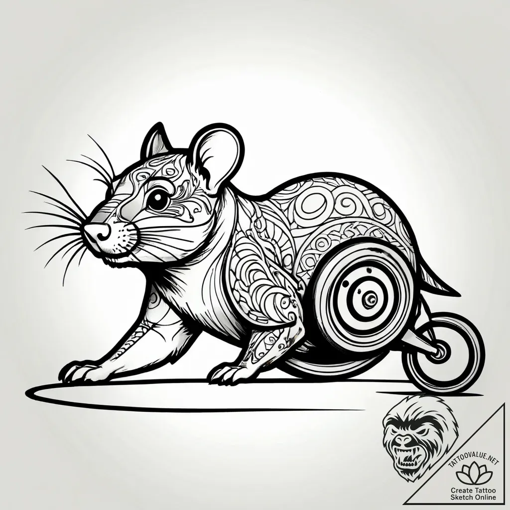 Rat rod car, low-slung and menacing, tattoo l... - style Jagger Old - tattoo sketch (12.11.2025 05:52)