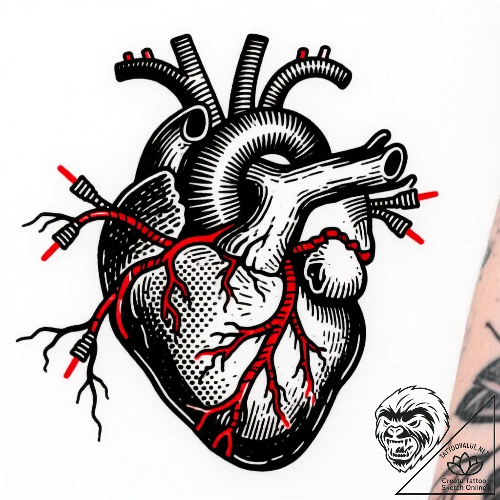 Fiber optic cables growing like roots from a... - style Flux Inscriptions - tattoo sketch (12.11.2025 05:55)