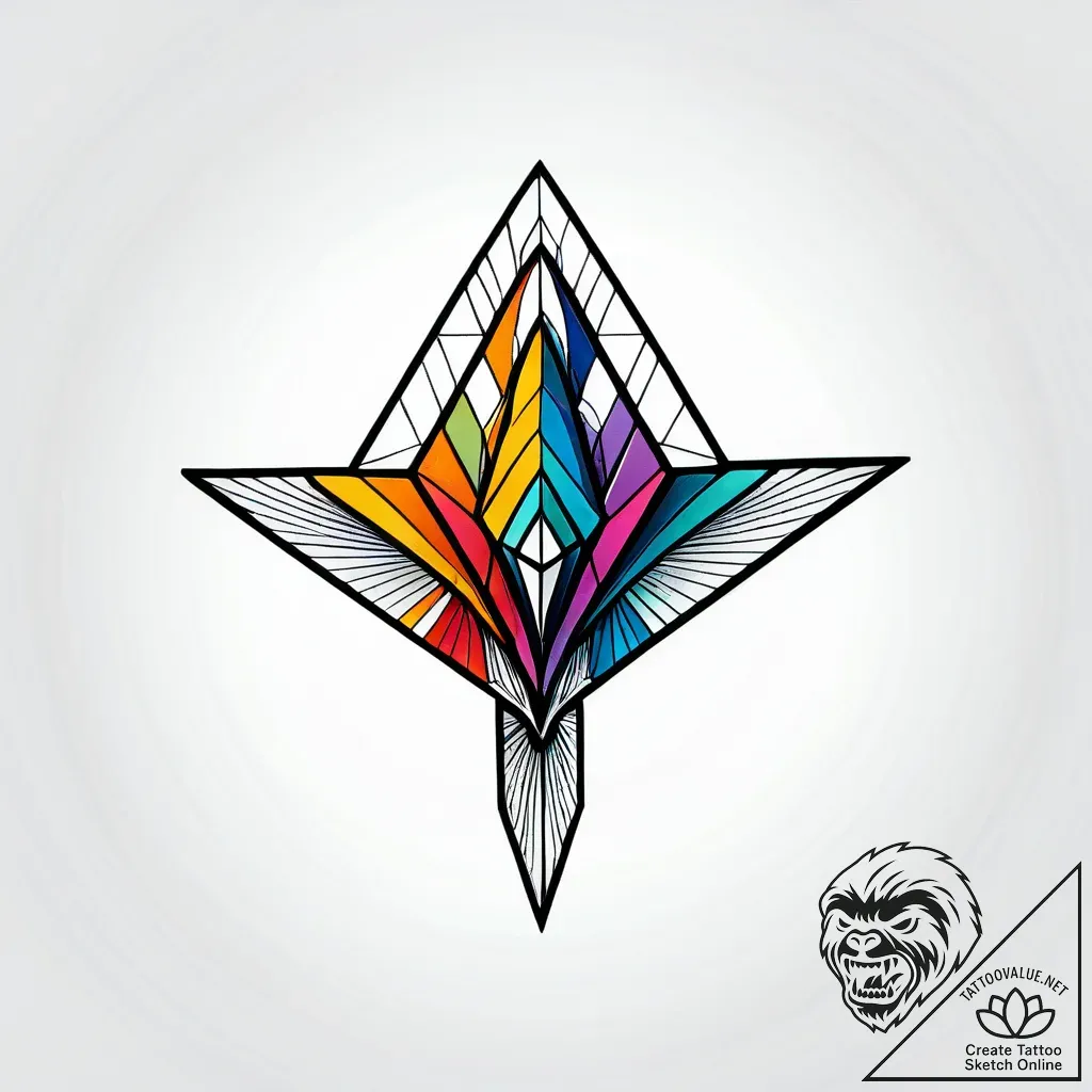 Paper airplane, artistic tattoo sketch, geome... - style Jagger Old - tattoo sketch (12.11.2025 06:04)