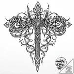 Graven blade with runic hilt, tattoo sketch d… – style Jaeger Mini – tattoo sketch (12.11.2025 06:24)