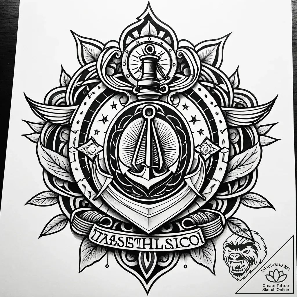 H, artistic tattoo sketch, masterpiece, best... - style Jaeger Simple - tattoo sketch (12.11.2025 06:33)