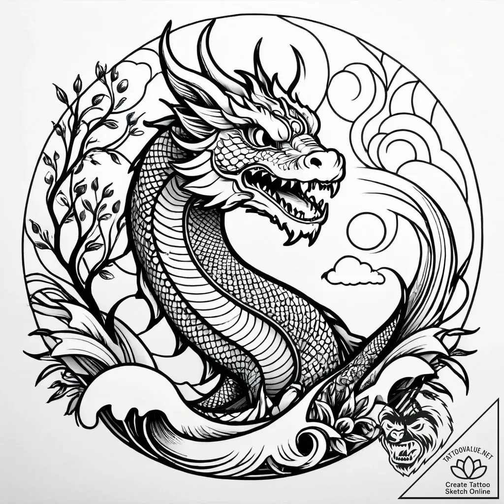 Graven mask beneath bone tree, tattoo flash s... - style Jagger Old - tattoo sketch (12.11.2025 07:04)